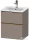 Duravit D-NEO 51x40,2 cm-es, 2 fiókos alsószekrény szálcsiszolt bronz fogantyúval 233653 mosdóhoz, matt bazalt DE4360004430000