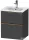 Duravit D-NEO 51x40,2 cm-es, 2 fiókos alsószekrény szálcsiszolt bronz fogantyúval 233653 mosdóhoz, matt grafit DE4360004490000
