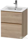 Duravit D-NEO 51x40,2 cm-es, 2 fiókos alsószekrény szálcsiszolt bronz fogantyúval 233653 mosdóhoz, márványos tölgy DE4360004550000