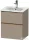 Duravit D-NEO 51x40,2 cm-es, 2 fiókos alsószekrény szálcsiszolt bronz fogantyúval 233653 mosdóhoz, matt len DE4360004750000