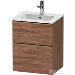   Duravit D-NEO 51x40,2 cm-es, 2 fiókos alsószekrény szálcsiszolt bronz fogantyúval 233653 mosdóhoz, matt dió DE4360004790000