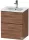 Duravit D-NEO 51x40,2 cm-es, 2 fiókos alsószekrény szálcsiszolt bronz fogantyúval 233653 mosdóhoz, matt dió DE4360004790000