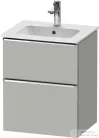 Duravit D-NEO 51x40,2 cm-es, 2 fiókos alsószekrény króm fogantyúval 233653 mosdóhoz, matt betonszürke DE4360010070000