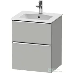   Duravit D-NEO 51x40,2 cm-es, 2 fiókos alsószekrény króm fogantyúval 233653 mosdóhoz, matt betonszürke DE4360010070000