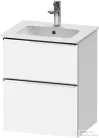 Duravit D-NEO 51x40,2 cm-es, 2 fiókos alsószekrény króm fogantyúval 233653 mosdóhoz, matt fehér DE4360010180000