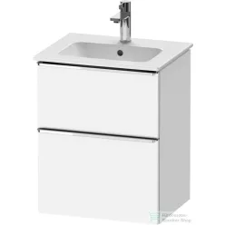   Duravit D-NEO 51x40,2 cm-es, 2 fiókos alsószekrény króm fogantyúval 233653 mosdóhoz, matt fehér DE4360010180000