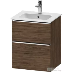   Duravit D-NEO 51x40,2 cm-es, 2 fiókos alsószekrény króm fogantyúval 233653 mosdóhoz, matt sötét dió DE4360010210000