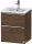 Duravit D-NEO 51x40,2 cm-es, 2 fiókos alsószekrény króm fogantyúval 233653 mosdóhoz, matt sötét dió DE4360010210000