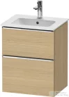 Duravit D-NEO 51x40,2 cm-es, 2 fiókos alsószekrény króm fogantyúval 233653 mosdóhoz, natúr tölgy DE4360010300000