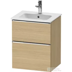   Duravit D-NEO 51x40,2 cm-es, 2 fiókos alsószekrény króm fogantyúval 233653 mosdóhoz, natúr tölgy DE4360010300000