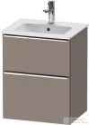 Duravit D-NEO 51x40,2 cm-es, 2 fiókos alsószekrény króm fogantyúval 233653 mosdóhoz, matt bazalt DE4360010430000