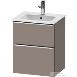   Duravit D-NEO 51x40,2 cm-es, 2 fiókos alsószekrény króm fogantyúval 233653 mosdóhoz, matt bazalt DE4360010430000