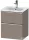 Duravit D-NEO 51x40,2 cm-es, 2 fiókos alsószekrény króm fogantyúval 233653 mosdóhoz, matt bazalt DE4360010430000