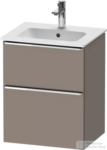 Duravit D-NEO 51x40,2 cm-es, 2 fiókos alsószekrény króm fogantyúval 233653 mosdóhoz, matt bazalt DE4360010430000