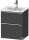 Duravit D-NEO 51x40,2 cm-es, 2 fiókos alsószekrény króm fogantyúval 233653 mosdóhoz, matt grafit DE4360010490000