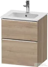 Duravit D-NEO 51x40,2 cm-es, 2 fiókos alsószekrény króm fogantyúval 233653 mosdóhoz, márványos tölgy DE4360010550000