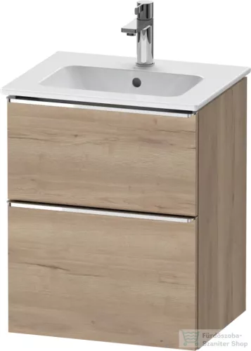 Duravit D-NEO 51x40,2 cm-es, 2 fiókos alsószekrény króm fogantyúval 233653 mosdóhoz, márványos tölgy DE4360010550000