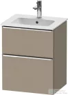 Duravit D-NEO 51x40,2 cm-es, 2 fiókos alsószekrény króm fogantyúval 233653 mosdóhoz, matt len DE4360010750000