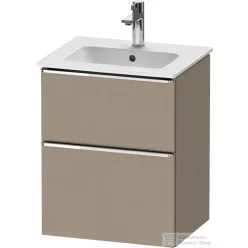   Duravit D-NEO 51x40,2 cm-es, 2 fiókos alsószekrény króm fogantyúval 233653 mosdóhoz, matt len DE4360010750000