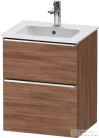 Duravit D-NEO 51x40,2 cm-es, 2 fiókos alsószekrény króm fogantyúval 233653 mosdóhoz, matt dió DE4360010790000
