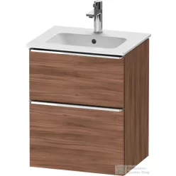   Duravit D-NEO 51x40,2 cm-es, 2 fiókos alsószekrény króm fogantyúval 233653 mosdóhoz, matt dió DE4360010790000