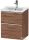 Duravit D-NEO 51x40,2 cm-es, 2 fiókos alsószekrény króm fogantyúval 233653 mosdóhoz, matt dió DE4360010790000