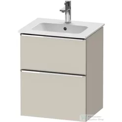  Duravit D-NEO 51x40,2 cm-es, 2 fiókos alsószekrény króm fogantyúval 233653 mosdóhoz, matt taupe DE4360010910000