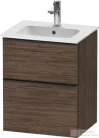 Duravit D-NEO 510x402 mm-es 2 fiókos függesztett szekrény 233653XXX mosdóhoz,Walnut Dark Decor DE436002121