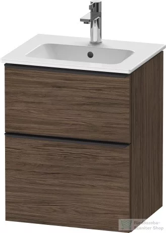 Duravit D-NEO 510x402 mm-es 2 fiókos függesztett szekrény 233653XXX mosdóhoz,Walnut Dark Decor DE436002121
