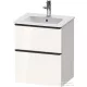 Duravit D-NEO 510x402 mm-es 2 fiókos függesztett szekrény 233653XXX mosdóhoz,White High Gloss Decor DE436002222