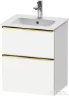 Duravit D-NEO 51x40,2 cm-es, 2 fiókos alsószekrény polírozott arany színű fogantyúval 233653 mosdóhoz, matt fehér DE4360034180000