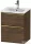 Duravit D-NEO 51x40,2 cm-es, 2 fiókos alsószekrény polírozott arany színű fogantyúval 233653 mosdóhoz, matt sötét dió DE4360034210000