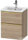 Duravit D-NEO 51x40,2 cm-es, 2 fiókos alsószekrény polírozott arany színű fogantyúval 233653 mosdóhoz, márványos tölgy DE4360034550000