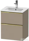 Duravit D-NEO 51x40,2 cm-es, 2 fiókos alsószekrény polírozott arany színű fogantyúval 233653 mosdóhoz, matt len DE4360034750000