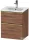 Duravit D-NEO 51x40,2 cm-es, 2 fiókos alsószekrény polírozott arany színű fogantyúval 233653 mosdóhoz, matt dió DE4360034790000