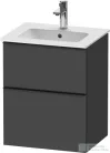 Duravit D-NEO 510x402 mm-es 2 fiókos függesztett szekrény 233653XXX mosdóhoz,Graphite Matt Decor DE436004949
