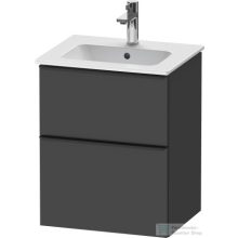   Duravit D-NEO 510x402 mm-es 2 fiókos függesztett szekrény 233653XXX mosdóhoz,Graphite Matt Decor DE436004949