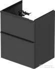 Duravit D-NEO 510x402 mm-es 2 fiókos függesztett szekrény 233653XXX mosdóhoz,Graphite Matt Decor DE436004949