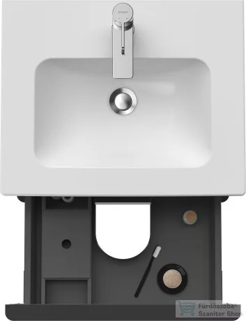 Duravit D-NEO 510x402 mm-es 2 fiókos függesztett szekrény 233653XXX mosdóhoz,Graphite Matt Decor DE436004949