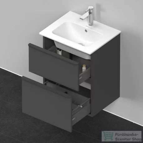 Duravit D-NEO 510x402 mm-es 2 fiókos függesztett szekrény 233653XXX mosdóhoz,Graphite Matt Decor DE436004949