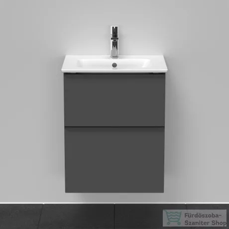 Duravit D-NEO 510x402 mm-es 2 fiókos függesztett szekrény 233653XXX mosdóhoz,Graphite Matt Decor DE436004949