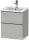 Duravit D-NEO 51x40,2 cm-es, 2 fiókos alsószekrény rozsdamentes acél színű fogantyúval 233653 mosdóhoz, matt betonszürke DE4360070070000