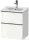 Duravit D-NEO 51x40,2 cm-es, 2 fiókos alsószekrény rozsdamentes acél színű fogantyúval 233653 mosdóhoz, fényes fehér DE4360070220000
