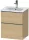 Duravit D-NEO 51x40,2 cm-es, 2 fiókos alsószekrény rozsdamentes acél színű fogantyúval 233653 mosdóhoz, natúr tölgy DE4360070300000