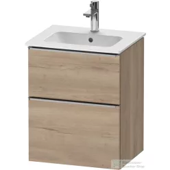   Duravit D-NEO 51x40,2 cm-es, 2 fiókos alsószekrény rozsdamentes acél színű fogantyúval 233653 mosdóhoz, márványos tölgy DE4360070550000
