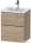 Duravit D-NEO 51x40,2 cm-es, 2 fiókos alsószekrény rozsdamentes acél színű fogantyúval 233653 mosdóhoz, márványos tölgy DE4360070550000