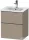 Duravit D-NEO 51x40,2 cm-es, 2 fiókos alsószekrény rozsdamentes acél színű fogantyúval 233653 mosdóhoz, matt len DE4360070750000