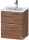 Duravit D-NEO 51x40,2 cm-es, 2 fiókos alsószekrény rozsdamentes acél színű fogantyúval 233653 mosdóhoz, matt dió DE4360070790000