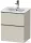 Duravit D-NEO 51x40,2 cm-es, 2 fiókos alsószekrény rozsdamentes acél színű fogantyúval 233653 mosdóhoz, matt taupe DE4360070910000