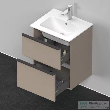 Duravit D-NEO 510x402 mm-es 2 fiókos függesztett szekrény 233653XXX mosdóhoz,Linen Decor DE436007575